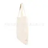 Bolsa de Mão Lona Branca Vertical, Bolsa de Ombro de Lona Simples e Versátil para Estudantes, Personalizada pelo Fabricante de Dongguan