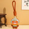 Colgante de Mascarilla Creativa de Cuero con Forma de Estrella Raccoon Panda Llavero Lindo Colgante para Bolso de Niña Accesorios Pequeño Regalo