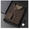 Nuevas Camisas Polo para Hombre de Primavera y Otoño, Casual de Negocios de Alta Gama, Camisetas Versátiles de Manga Larga con Cuello para Hombres de Mediana Edad y Mayores