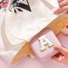 Nueva caja de joyería creativa con letras, portátil, para viajes, para anillos, collares, pendientes, pendientes, caja de almacenamiento de joyas para las orejas, venta al por mayor