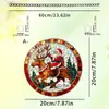 Papai Noel Transfronteiriço Montado em Alce Filme Colorido Acrílico 2D Brilho Colorido Decoração Pendurada de Janela Adereços de Decoração de Varanda