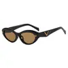 Gafas de Sol Ovaladas con Montura Pequeña en Forma de V, Gafas de Sol Personalizadas para Mujer, Moda Europea y Americana de Alta Gama, Gafas de Sol Versátiles