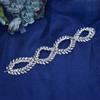 Tocado nupcial europeo y americano hecho a mano con diamantes de imitación, banda para el cabello cruzada en forma de S con diadema de diamantes, accesorios para el cabello de boda al por mayor DZ006