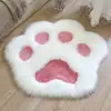 Alfombra de Pata de Gato Lana Sintética Piel Sintética de Conejo Alfombrilla de Piso Junto a la Cama Dormitorio Decoración de Celebridad de Internet Accesorio Lindo para Fotos Manta Decorativa de Felpa Larga