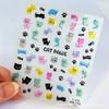 Nuevo Estilo Pequeño Fresco Dibujos Animados Lindo Arte de Uñas Gelatina Relieve Adhesivo Hielo A Través de Uña Adhesivo para Uñas Suave Arte de Uñas Adhesivo Decorativo