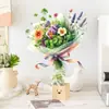 Pegatinas para Ventanas de Vacaciones del Día de la Madre al por Mayor, Pegatinas de Flores Pensamiento Estilo Fresco, Decoración de Atmósfera Festiva, Pegatinas Adhesivas de Electrostática