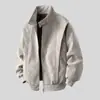 Chaqueta de Cuero Otoño e Invierno para Hombre, Chaqueta de Béisbol Retro Tie-Dye, Chaqueta con Cremallera de Estilo Callejero Fresco de Gama Alta Estilo Motociclista Americano