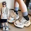 Zapatillas Y2K tipo "Dad Shoes" para Niños de 6 a 12 Años, Zapatos Deportivos Transpirables de Malla para Primavera y Otoño, Zapatos Infantiles Antideslizantes de Suela Gruesa para Niños y Niñas