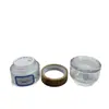 Pote de Creme de Madeira de Bambu Redondo com Tampa Recarga Cosmética Transparente Vidro Fosco para Skincare Frasco de Amostra para Máscara