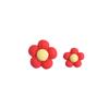 Una pequeña flor roja de cinco pétalos, crema de pegamento para carcasa de teléfono móvil, material de bricolaje, red hecha a mano, accesorios de resina roja, gota de pegamento