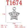 Moda Cobre Puro Microincrustado Circonita Corazón Hueco Forma de Trébol de Cuatro Hojas Oval Colgante Materiales para Joyería de Collar Pulsera Pendiente DIY