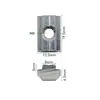 Acessórios para perfil de alumínio porca deslizante tipo degrau tipo T padrão nacional padrão europeu 20/30/40/45 aço carbono galvanizado