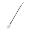 Cuchara de Paja Extendida de Acero Inoxidable para Té de Leche, Doble Propósito para Remover y Filtrar, Ecológica, No Desechable, Hecha de Metal Grueso