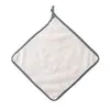 Toalha de Mão de Veludo Coral para Pendurar Pano de Prato Quadrado Esponja de Limpeza Forte Absorção de Água
