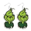 Nuevos Pendientes Acrílicos Lindos Joyería Transfronteriza Europeos y Americanos Navidad Dibujos Animados Serie Grinch Pendientes