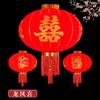 Boda Linterna Feliz Roja Flocada Linterna Año Nuevo Balcón Exterior Puerta Linterna Festiva Linterna China de Palacio Venta al por Mayor