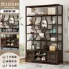 Estante de Exhibición Antiguo Estilo Chino Nuevo Gabinete de Múltiples Tesoros Estante de Almacenamiento de Té Soporte de Exhibición para Sala de Té Estante de Almacenamiento de Utensilios de Té Gabinete de Exhibición de Bambú Nan