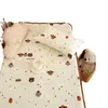 Lençóis para berço feitos de algodão puro, colchas de algodão para bebês e crianças pequenas, colchas de algodão patchwork para beliches e tapetes de creche