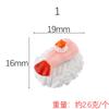 Brinquedo de Comida em Miniatura Série Sushi Acessórios de Resina DIY Enfeites Realistas Brinquedos de Faz de Conta Ímãs de Geladeira Materiais de Artesanato