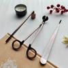 Herramienta para Velas de Aromaterapia Bronce Rojo 2345 Juego de Tijeras Tijeras para Velas Apagavelas Bandeja de Almacenamiento para Apagavelas