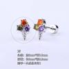 Pendientes de acero de titanio 316L con baño de cobre y oro para la oreja, con forma de uña, a juego con mariposas, de colores, joyería para piercings, pendientes para la oreja, uña.