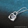 Colar de Prata de Lei s925 Diamante Mosan Fechadura Colar Inteligente Fechadura Vida Amorosa Suporte Direto da Fábrica Qualquer Identificação