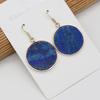 Piedra Natural piedra semipreciosa lapislázuli aretes colgantes aretes Accesorios para joyería DIY collar hecho a mano fabricación al por mayor