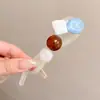 Elegante Pinza para el Cabello para Mujer, Pinza Retorcida de Alta Gama para la Parte Posterior de la Cabeza, Pasador Floral, Accesorio para el Cabello, Pinza de Pato, Pasador