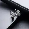 Brincos de Clipe para Orelha com Zircônia em Formato de Raio Transfronteiriços para Homens, Modernos e Fashion, Simples e Versáteis, Design de Alto Padrão, Brincos sem Furo para Mulheres