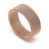 Anillo de deformación de celosía tejida de acero de titanio transfronterizo Xinghe, viento neutro simple, correa de malla tejida, anillo para hombres y mujeres