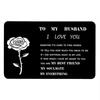 Tarjeta de cartera gruesa transfronteriza para esposo A mi esposo te amo regalo de amante
