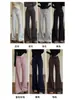 Pantalones deportivos de verano finos para mujer, color gris, estilo nuevo 2026, holgados, para yoga, adelgazantes, casuales, de pierna ancha, acampanados, pants deportivos