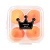 [Venta Especial de Liquidación] Set de Cuatro Esponjas de Belleza Ximi, Doble Uso para Seco y Húmedo, Combinación de Esponjas Amigables con la Piel, Polvera Forma de Calabaza