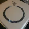 Collar de Rombo Splicing con Tachuelas de Diamante Transfronterizo Europeo y Americano, Gargantilla Elegante de Lujo Ligero, Estilo Caliente 2025 Versátil Elegante para Mujer