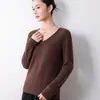 Nuevo Otoño 2026 Estilo OL Elegante Jersey de Terciopelo Andy de Cuello en V Regular Suéter de Punto para Mujer