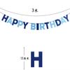 Bandera de cumpleaños no tejida, pancarta con letras de feliz cumpleaños, diseño de flores para fiesta, decoración