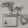 Porta-Crachá de Alumínio Anti-Magnético de Face Única com Cordão Porta-Crachá de Metal para Trabalho Cartão de Acesso de Estudante Porta-Cartão de Ônibus