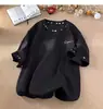 Camiseta Bordada de Manga Corta Estilo Retro Americano High Street para Hombre Verano 2026 Nuevo Estilo Diseño Holgado Top de Media Manga para Pareja