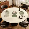 Porta-copos Redondo Simples Retrô, À Prova d'Água, À Prova de Óleo, Protetor Sem Lavagem, Sensação de Luxo Leve e de Alta Qualidade, Toalha de Mesa Redonda para Mesa de Centro Doméstica