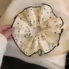 Tela Satén Ola Punto Encaje Anillo para el Pelo Intestino Grueso Moda Femenina Elegante Elegante Elegante Titular de Moda Nicho Accesorios para el Cabello de Gama Alta