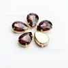 Taladro de vidrio de alta calidad con forma de gota de agua y base puntiaguda, con diamantes de imitación dorados, para coser a mano, para ropa, zapatos, bolsos y accesorios de joyería.