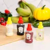 Mini Garrafa de Molho Portátil Transfronteiriça Bento Molho Salsa Ketchup Garrafas Divididas Plástico Temperos Molho Garrafa de Apertar