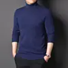 Suéter de cuello alto para hombre Puyuan para otoño e invierno, anti-pilling, suave y cálido, top de punto para hombre, grueso, ajustado, manga larga