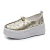 Zapatos Nuevos de Plataforma para Aumentar Altura Primavera/Verano 2026 Estilo Étnico Zapatos Bordados Zapatos de Estilo Chino Hanfu Zapatos sin Cordones
