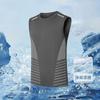 Playera sin mangas de seda de hielo de secado rápido para hombre, verano, holgada, chaleco para hombre, para correr, deportes, gordo, plus, gordo