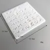 Molde de silicona con espejo epoxi de 26 letras y números 0.9, herramientas de decoración para accesorios colgantes de teléfono móvil DIY