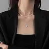 Colar de Aço Titânio para Mulheres Estilo Coreano Simples Estilo Ins Colar Osso de Cobra Versátil Rua Hip-Hop Cool Modelo Básico Não Desbota