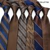 Corbata para Hombre Otoño Estilo Coreano Formal de Negocios Personalizada Retro Marrón Café Cuadros Accesorios para Traje Corbata Ancha