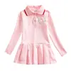 Camisa polo comércio exterior algodão roupa infantil primavera e outono estudante crianças vestido menina bebê estilo ocidental manga longa saia plissada