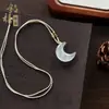 Colgante de Collar Ojo de Gato Cielo Estrellado Color Hielo Luna y Estrella, Delicada Decoración para el Cuello para Niñas, Múltiples Estilos Disponibles, Venta al por Mayor de Fábrica